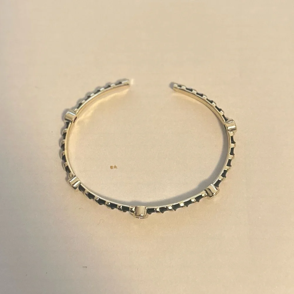 Elegant Silver and Black Women's Bracelet